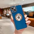 thumbnail image 1 of Fundas de teléfono enchapadas suaves de moda de lujo para iPhone 14, 13, 12, 11 Pro Max, 14 Plus, accesorios de cubierta protectora de silicona hueca Fivean unisex, 1 of 2