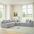 thumbnail image 4 of LiviNest Modular U-Shaped Sectional Sofa: 130-inch 4-Seater with Reversible Chaise & Plush Corduroy Fabric - Large Comfortable Couch for Family Living Room & Home Relaxation, 4 of 6