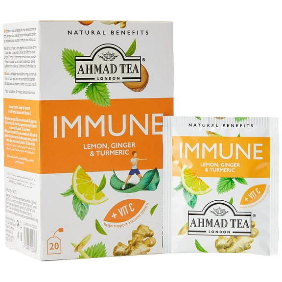 Ahmad Tea Beauty Natural Benefits Tea, 20 Teabags, Immune, 20 Count (Pack of 6), 120 Count