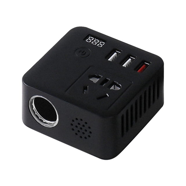 Inversor de corriente Digital Compacto Sunnimix para Automóvil 150 vatios 12 220 V negro