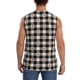 thumbnail image 4 of Balery Black Plaid Heart Camisetas sin mangas para hombre, absorbe la humedad y protege contra el mal olor.-XX-Large, 4 of 7