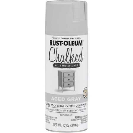 Aged Gray, Rust-Oleum CHALKED Ultra Matte Paint (Best Brand Spray Paint Furniture)
