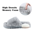 thumbnail image 4 of LORDFON Open Toe Fuzzy Womens Slippers Fluffy House Slippers with Memory Foam, 4 of 6