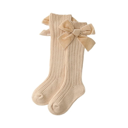 

Xingqing Winter Warm Toddler Baby Girl Knee High Knit Bowknot Socks 0-3 Years