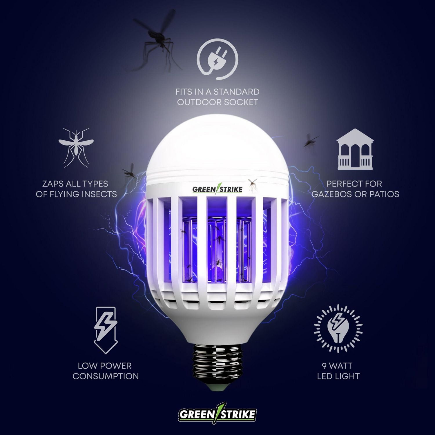 GREENSTRIKE® LED Zapping Lightbulb