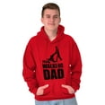 thumbnail image 3 of Walking Dad Nerdy Zombie Movie Lover Men's Big & Tall Graphic Hoodie Brisco Brands 3X, 3 of 3