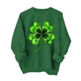 thumbnail image 7 of St. Patrick's Day Sweatshirt for Women Decorative Shamrock Heart Shape Graphic Crewneck Long Sleeve Loose Fit Soft Novelty Festive Holiday Pullover Top, 7 of 7