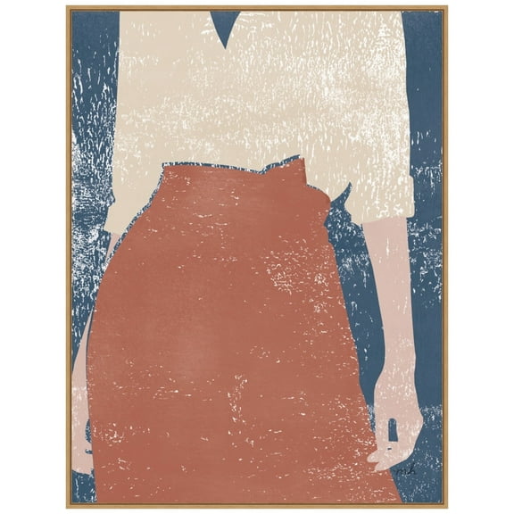 Amanti Art Casual IV (Woman) Framed Canvas Wall Art Print