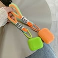 thumbnail image 4 of For Airpods 2 Pro 1 3 Earphone Case Fluorescence Orange Green Rope Keyring Cases Cute Soft Silicone Solid Color Headphone Cover D for AirPods Pro, 4 of 6