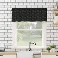 thumbnail image 4 of Valances for Windows, Vintage Flowers Black Roses Floral Gold Lines Kitchen Window Valances Rod Pocket Valances Curtains for Living Room Bathroom 54 x 18 Inch, 1 Panel, 4 of 6