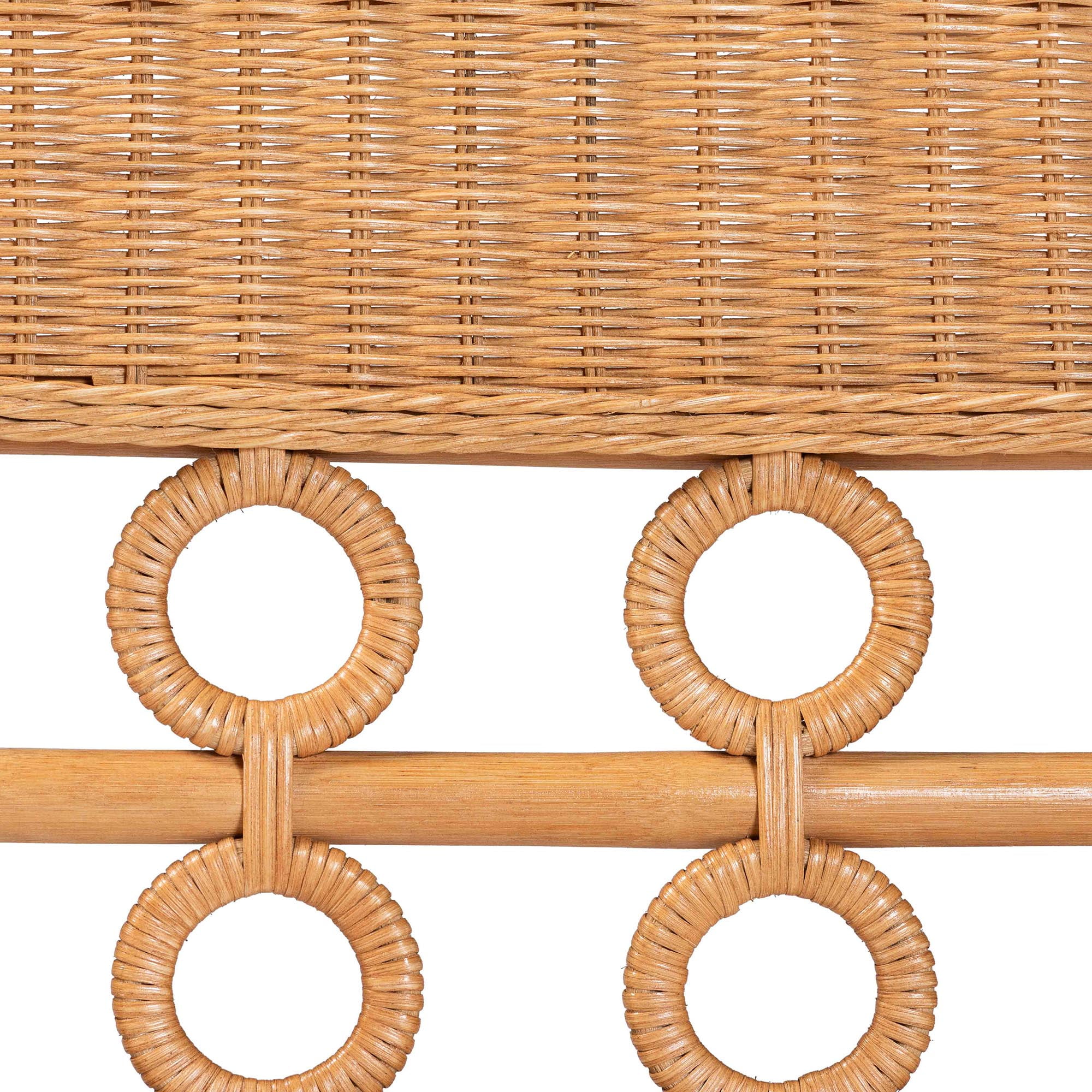 bali & pari Oxford Boho Dining Bench, Light Honey