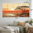 thumbnail image 4 of Designart "Orange Yellow African Landscape Savannah Radiance" African Wall Art Prints Set, 4 of 5