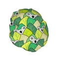 thumbnail image 2 of Easygdp Cartoon Koala Bear and Leaf Shower Caps for Women, Double Waterproof Layers Shower Cap, Quick Drying Bath Hair Cap Reusable, 2 of 9