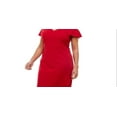 thumbnail image 2 of Emerald Sundae Womens Dress Plus Sheath Cold-Shoulder   Red 20, 2 of 3