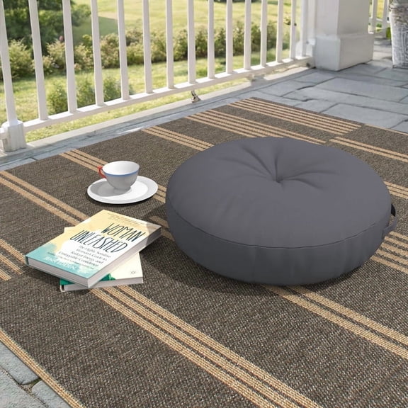 Covers & All Indoor/Outdoor Floor Pillow, 26 Inch Circular Cushion Cover with Insert