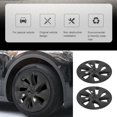 thumbnail image 4 of Wheel Rim , 4PCS Wheel Hub  Rim  Protector Whirlwind Design Grey Sporty  Replacement For  Model Y 2020 To 2023 19in Wheel, 4 of 8