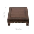 thumbnail image 2 of SHINYPASING 1Pcs Rectangular Carved Wooden Pedestal for Family Home Decorations, 2 of 7