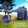 thumbnail image 6 of Outsunny 10' x 10' Heavy Duty Pop Up Canopy Tent with Sidewall, UPF50+ Instant Sun Shelter, Dark Blue, 6 of 10
