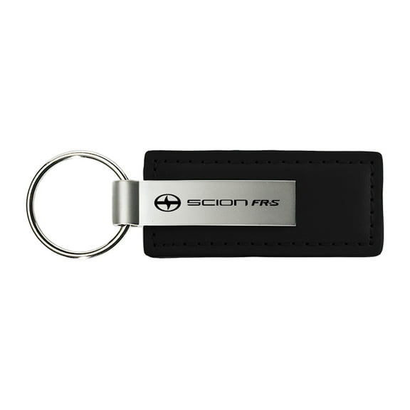 Toyota Scion FR-S Rectangular Leather Key chain (Black)