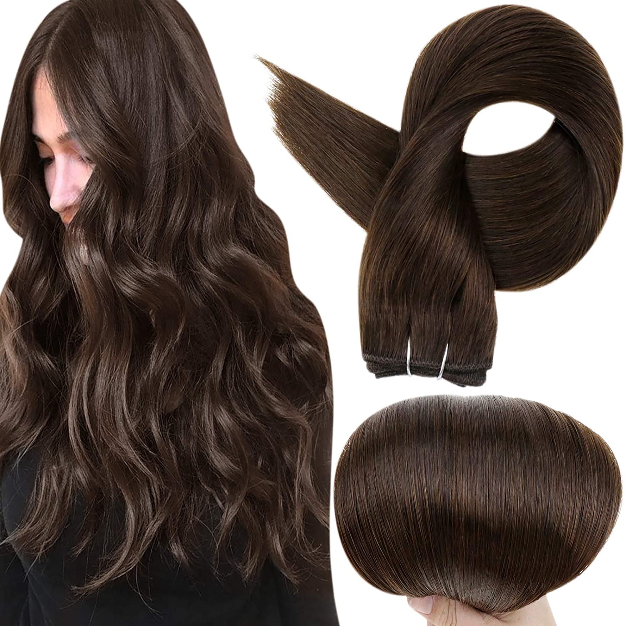 Full Shine Dark Brown Sew in Hair Extensions 20 inch Straight Hair Weft 100g Real Remy Hair Bundles Full Shine Dark Brown Sew in Hair Extensions 20 inch Straight Hair Weft 100g Real Remy Hair Bundles