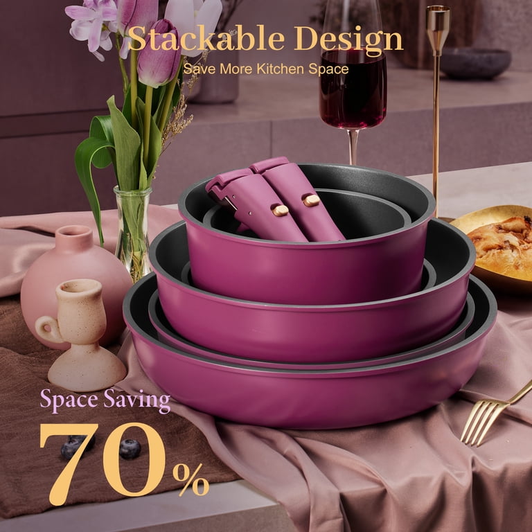 Carote 20-Piece Nonstick Cookware Set with Detachable Handles photo 2