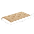 thumbnail image 5 of Garden Bench Cushion Beige 39.4" Oxford Fabric, 5 of 6