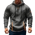 thumbnail image 2 of Men's Sweatshirt USA FLAG Patriotic Graphic Polyester Hoodies for Men Pocket Raglan Long Sleeve Sweatshirts, 2 of 4