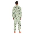 thumbnail image 4 of FORMRS Onesies Pajama for Adults Unisex Hoodie Winter Jumpsuit One Piece Sleepwear, Sizes S-2XL, Green Triangles Pattern, 4 of 7