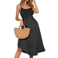 thumbnail image 3 of Julyccc Womens sleeveless Boho Sundress Summer Beach Bottons Maxi Dress, 3 of 4