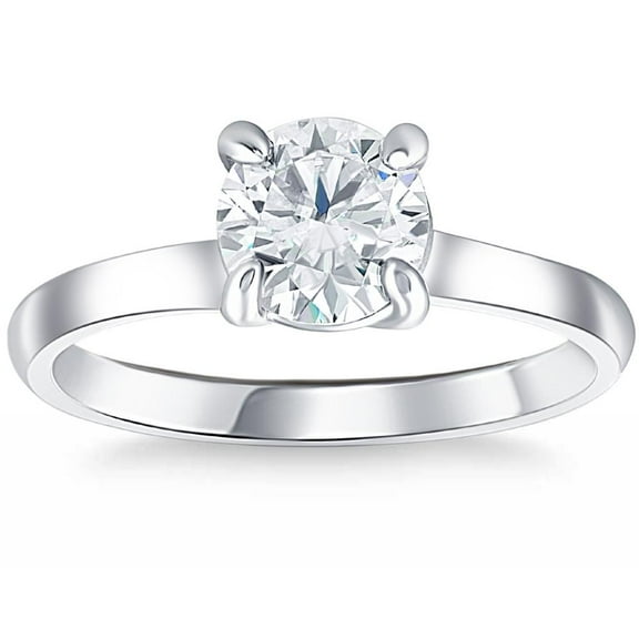 Pompeii 1 ct Diamond Solitaire Engagement Ring 14k White Gold ((G-H),SI(1)-SI(2))