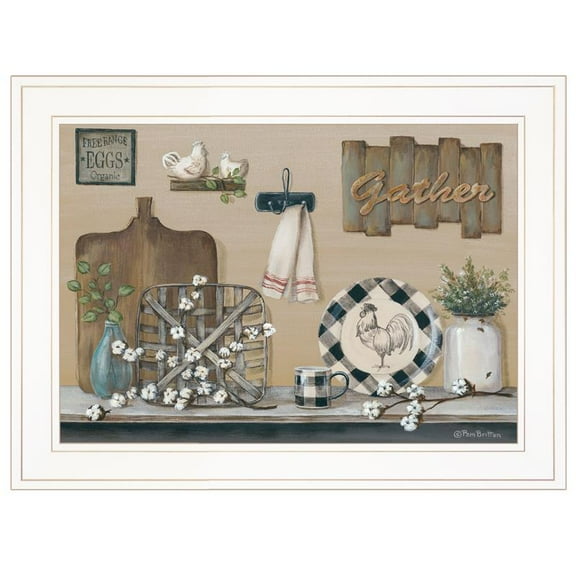 Farmhouse Kitchen By Pam Britton Printed Wall Art Wood Multi-Color