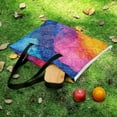 thumbnail image 5 of Colorful Tie Dye Vortex Picnic Blanket Waterproof Outdoor Beach Blanket Hand-held Pad Suitable for Travel, Camping, Beach, Family Gatherings, 5 of 7