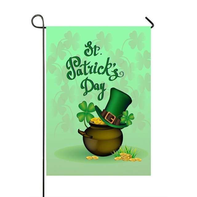 ABPHQTO Green Clover Home Outdoor Garden Bandera Casa Banner 70x100 cm