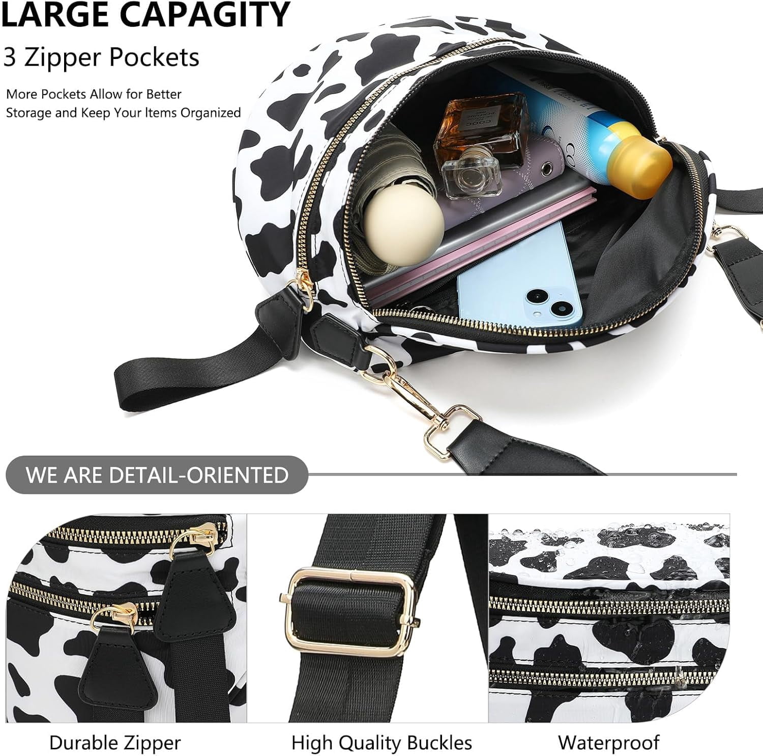 Crossbody Bags for Women  - The Roomiest Crossbody, Lightweight Large Capacity Shell Bag