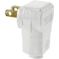 thumbnail image 3 of Leviton 15 amperios, 125 voltios 2 polos 2 cables, enchufe angular no polarizado, 101AN-W, blanco, 3 of 3