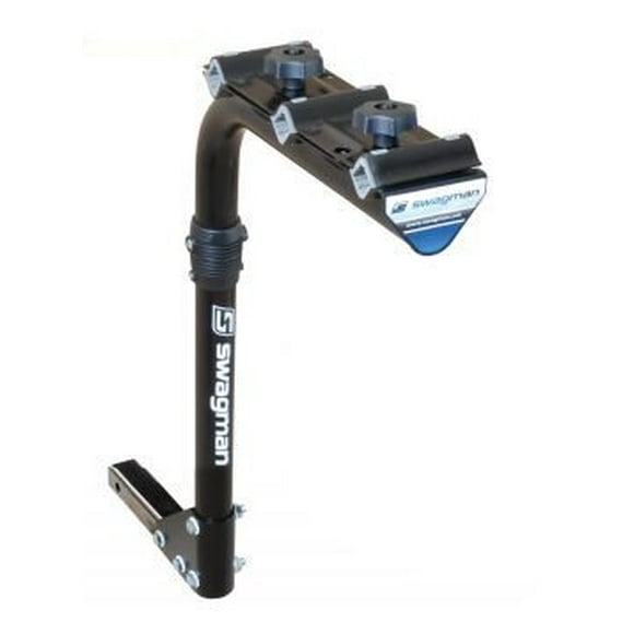 Swagman Bike Rack 64152 Original 3; 2 Inch Receiver Hitch Mount; Holds 3 Bikes; Up To 100 Pound Weight Capacity; Bike Frame Clamp; With Lock; Non-Foldable; Black; Steel