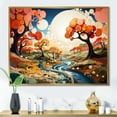 thumbnail image 1 of Designart Biomorphism framed wall Art, Organic Forms of Biomorphism I , Biomorphism framed wall art decor, Multi-Color Modern Gold framed wall art, 20x12 inches Gold Frame, 1 of 5