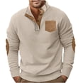 thumbnail image 2 of Yaoyar Men's Sweatshirts Crewneck Corduroy Pullover Sweatshirt Stand Collar Long Sleeve Casual Sweatshirts, 2 of 6
