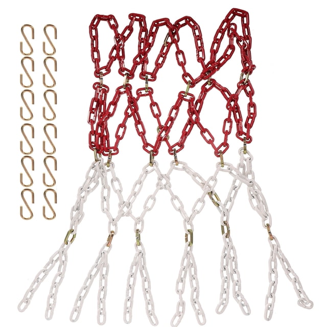Raindrops Portable Metal Basketball Chain Net for Recreation Gym Stadium and Basketball Courts