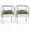Silver, variant on Costway 1 PCS Galvanized Raised Garden Bed with Legs Greenhouse Cover Roll-up Door for Vegetable Silver