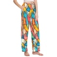 thumbnail image 2 of Dailycode Women's Pajama Pants Wide Leg Lounge Pj Bottoms With Pockets Various Colorful Hand, 2 of 7