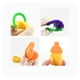 thumbnail image 3 of Juguetes para la dentición del bebé - Mordedores orgánicos naturales libres de BPA de silicona seguros para el congelador para bebés recién nacidos, suaves y texturizados - Regalo de la ducha de los bebés, hervidor de agua brillar Electrónica, 3 of 5