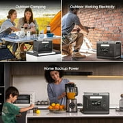 SolarPlay 2400W/2160Wh Portable Power Station, with 2 x 200W Solar Panel, 4 AC Outlet (4800W Peak), Emergency Power Station for Home, Camping, Outdoor Battery Backup