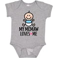thumbnail image 3 of Inktastic My Memaw Loves Me Baby Boy Boys Baby Bodysuit, 3 of 5