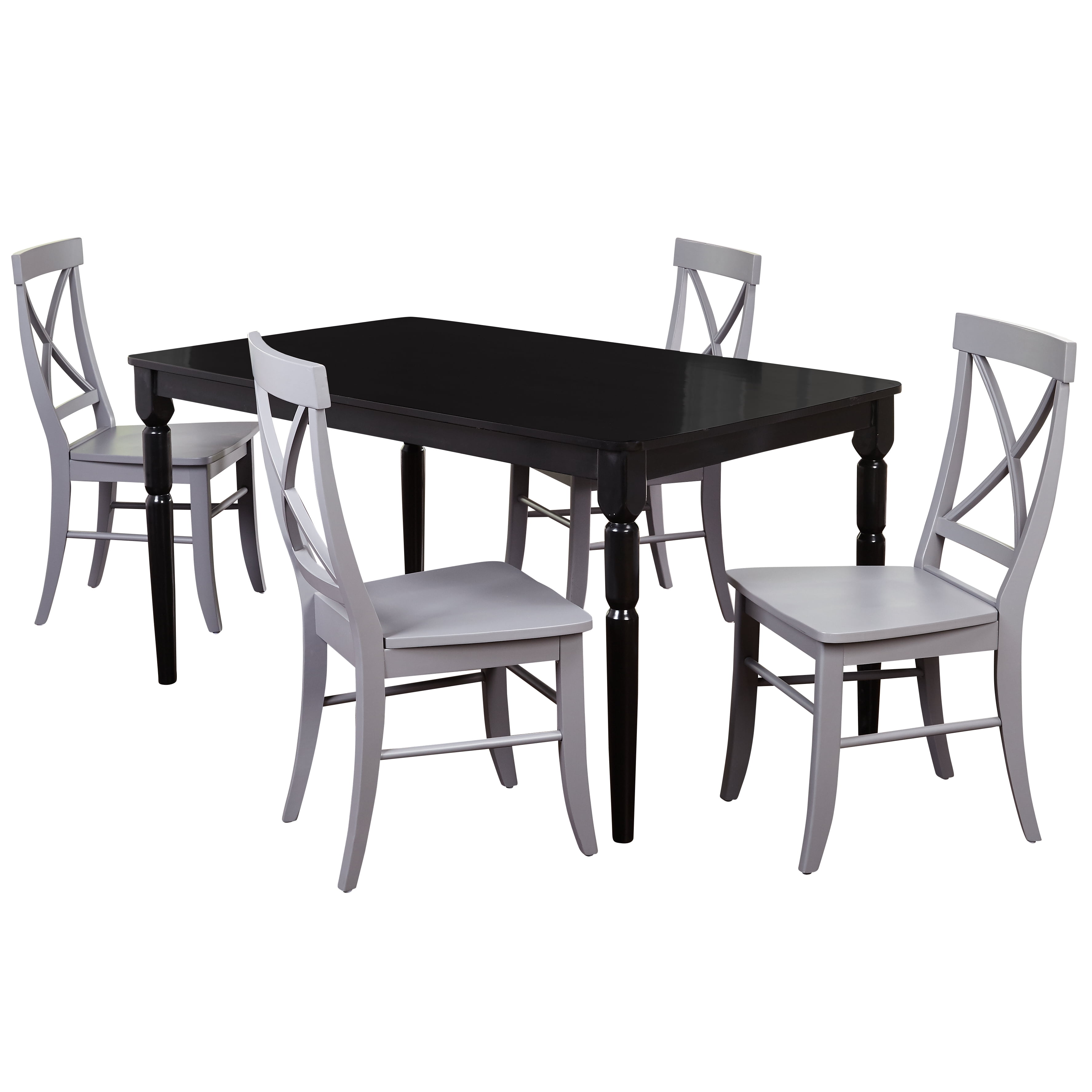 Albury Dining Chairs, Rubberwood Cross Back, Brown/Multiple Colors (Set of 2)