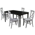 thumbnail image 4 of Albury Dining Chairs, Rubberwood Cross Back, Brown/Multiple Colors (Set of 2), 4 of 7
