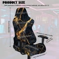 thumbnail image 4 of TSOVTHRID Black Gold Marble Texture Print 4 Pieces Gaming Chair Covers for Cats Breathable Rotating Gaming Chair Protector Computer Chair Seat Slipcovers with Armrest Covers, 4 of 7