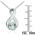thumbnail image 3 of Sterling Silver Aquamarine Polished Infinity Necklace, 3 of 3