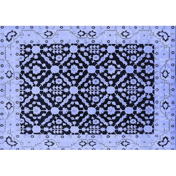 Ahgly Company Indoor Rectangle Oriental Blue Traditional Area Rugs, 2' x 4'