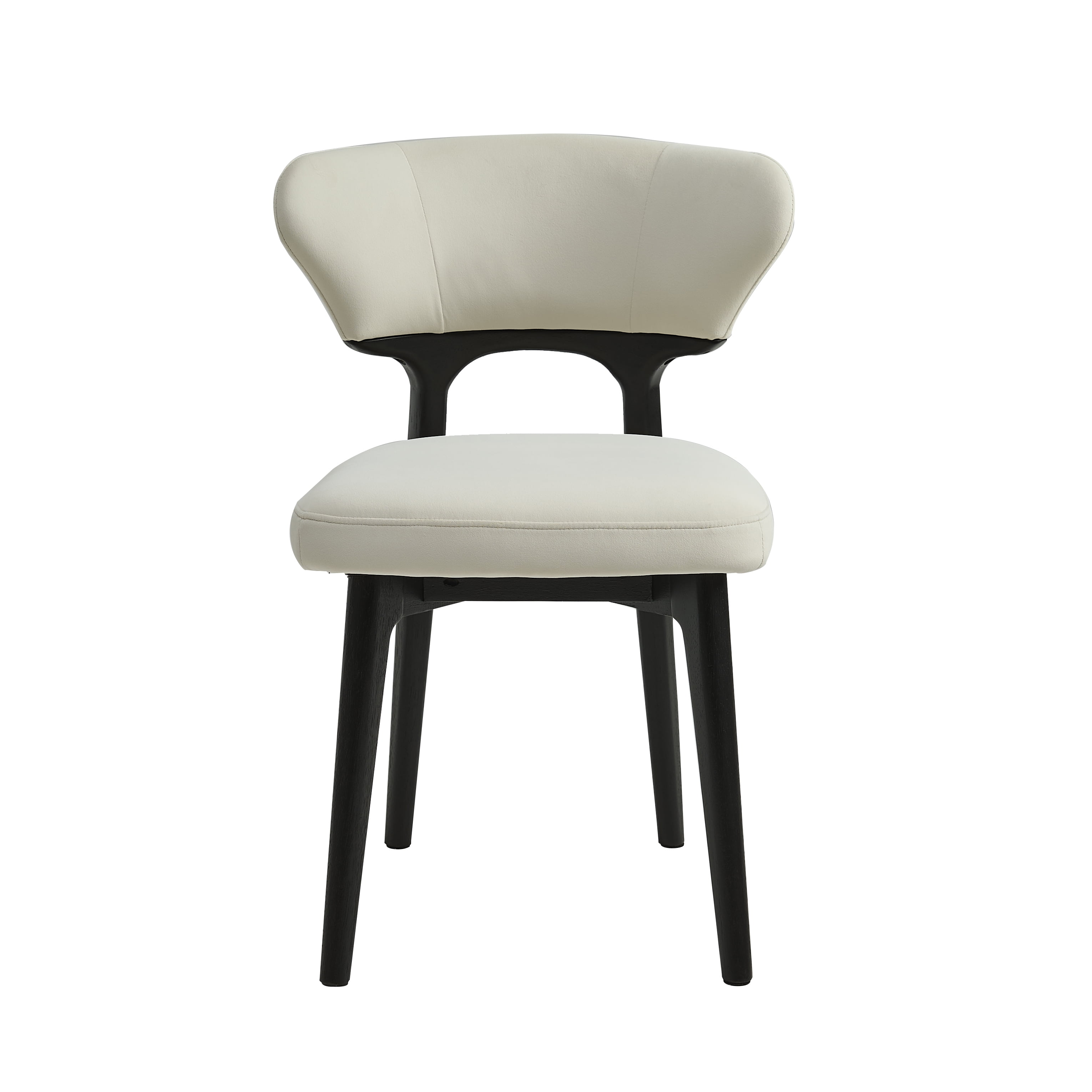 Noble House Solid Wood Dining Chairs Set of 4 Black Modern Upholstered Dining Room Chair